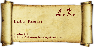 Lutz Kevin névjegykártya