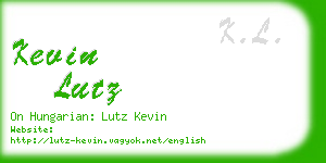 kevin lutz business card